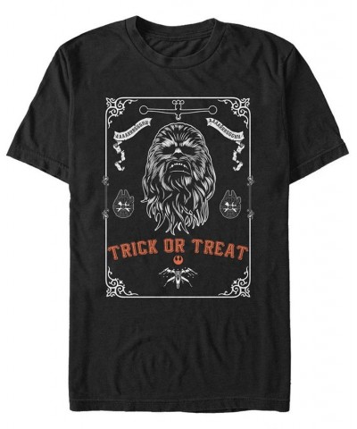 Star Wars Men's Chewbacca Trick or Treat Halloween Short Sleeve T-Shirt Black $16.45 T-Shirts