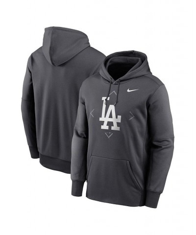 Men's Anthracite Los Angeles Dodgers Bracket Icon Performance Pullover Hoodie $38.70 Sweatshirt