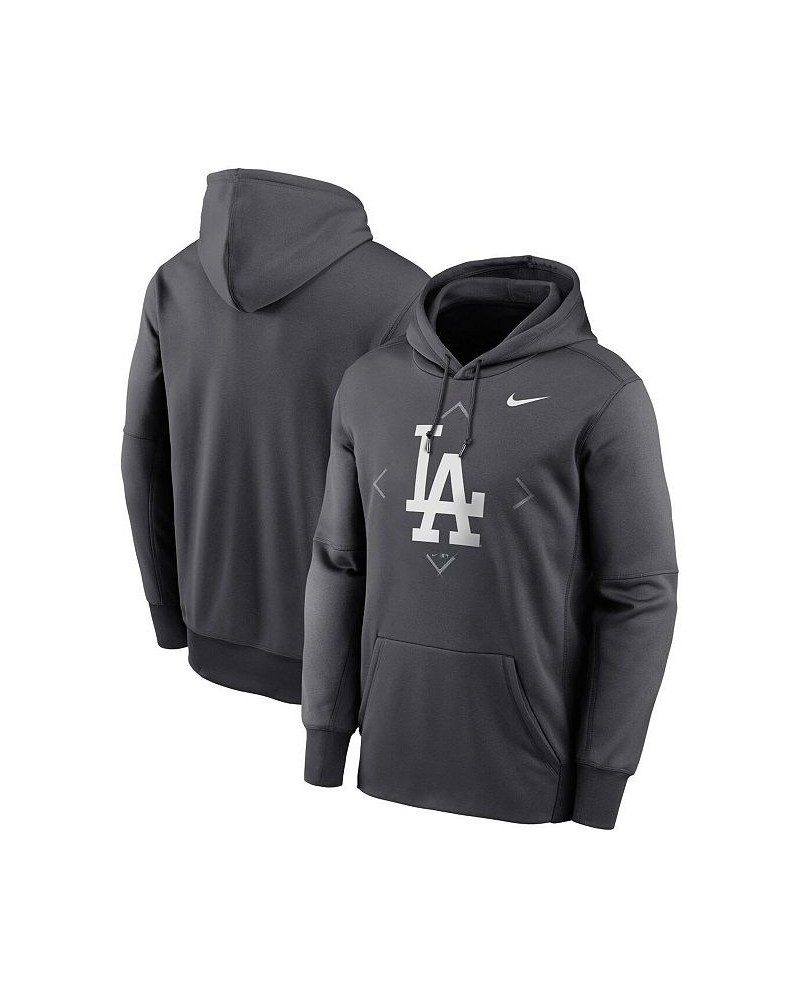 Men's Anthracite Los Angeles Dodgers Bracket Icon Performance Pullover Hoodie $38.70 Sweatshirt