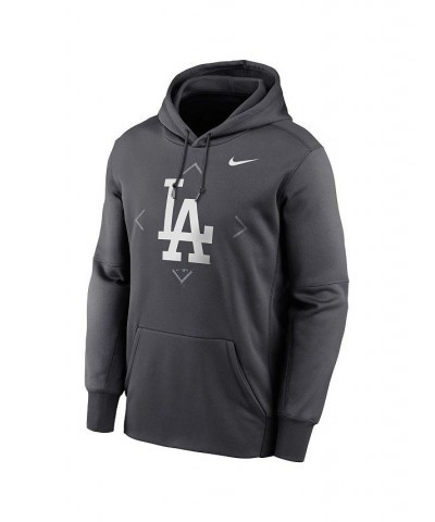 Men's Anthracite Los Angeles Dodgers Bracket Icon Performance Pullover Hoodie $38.70 Sweatshirt