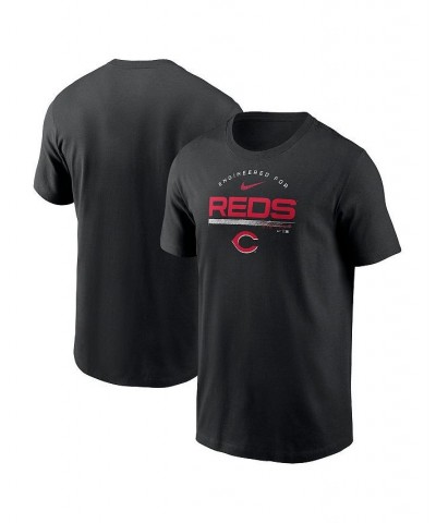 Men's Black Cincinnati Reds Team Engineered Performance T-shirt $29.99 T-Shirts
