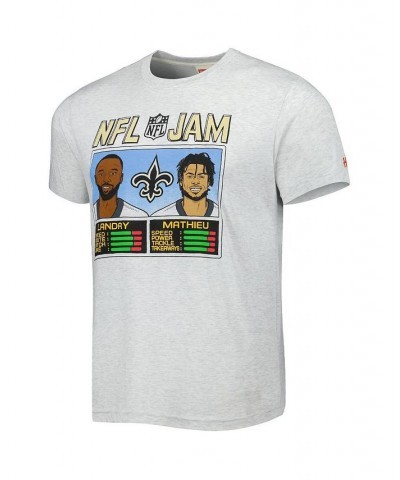 Men's Jarvis Landry and Tyrann Mathieu Heather Gray New Orleans Saints NFL Jam Tri-Blend T-shirt $28.31 T-Shirts