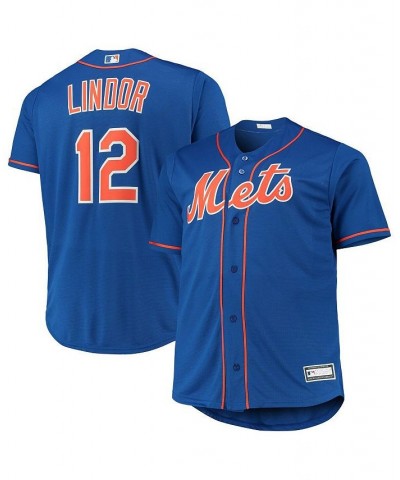 Men's Francisco Lindor Royal New York Mets Big and Tall Replica Player Jersey $55.90 Jersey