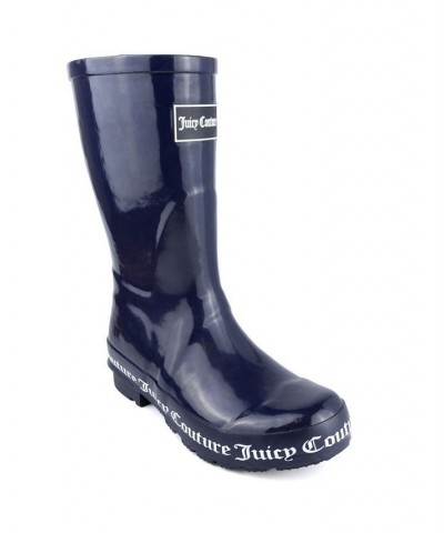 Women's Totally Logo Rainboots Navy $37.40 Shoes