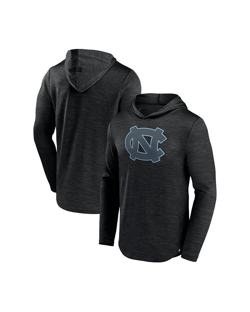 Men's Branded Heather Black North Carolina Tar Heels Transitional Hoodie T-shirt $28.20 T-Shirts