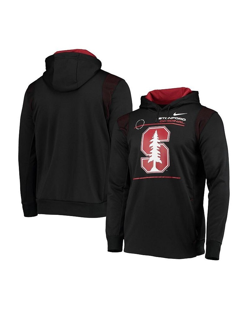 Men's Black Stanford Cardinal 2021 Team Sideline Performance Pullover Hoodie $30.10 Sweatshirt