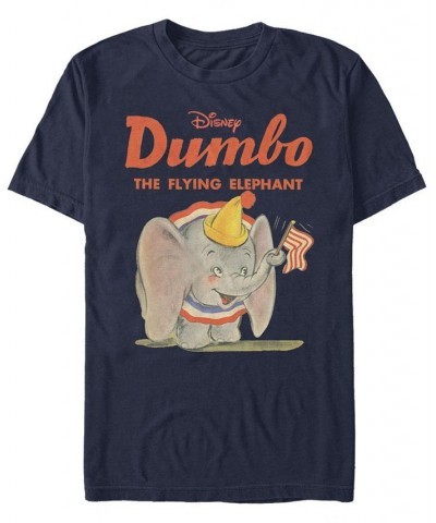 Men's Dumbo Dumbo Classic Art Short Sleeve T-shirt Blue $18.54 T-Shirts