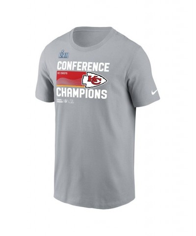 Men's Gray Kansas City Chiefs 2022 AFC Champions Trophy Collection T-shirt $19.32 T-Shirts