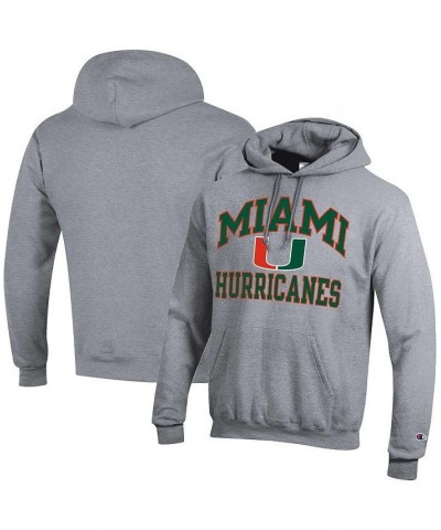 Men's Heather Gray Miami Hurricanes High Motor Pullover Hoodie $32.20 Sweatshirt