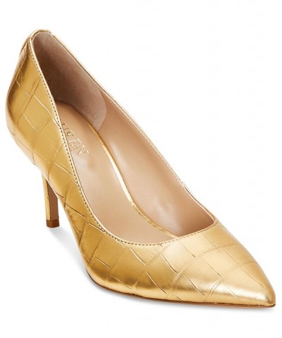 Women's Lanette Pointed-Toe Pumps Gold $46.50 Shoes