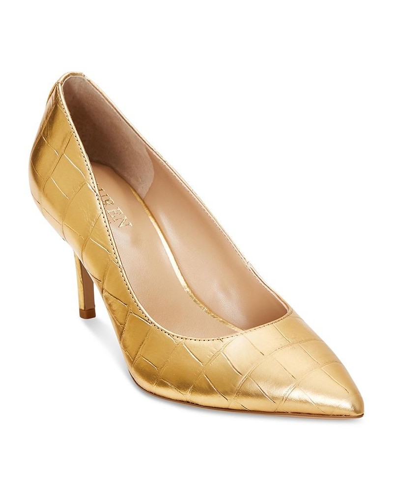 Women's Lanette Pointed-Toe Pumps Gold $46.50 Shoes