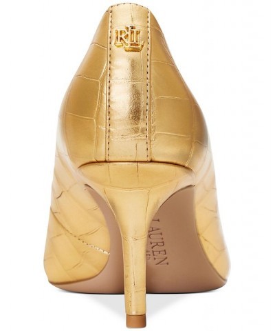 Women's Lanette Pointed-Toe Pumps Gold $46.50 Shoes