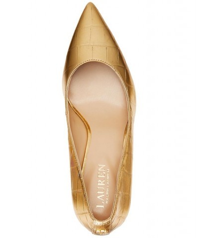 Women's Lanette Pointed-Toe Pumps Gold $46.50 Shoes