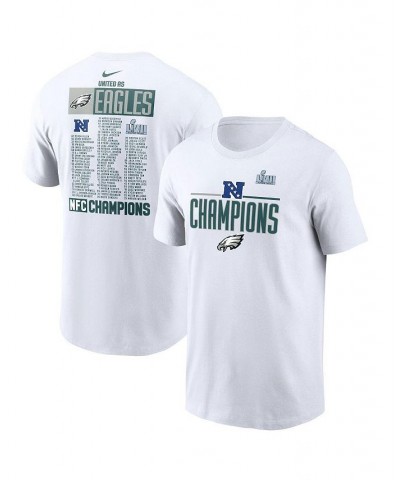 Men's White Philadelphia Eagles 2022 NFC Champions Roster T-shirt $26.51 T-Shirts