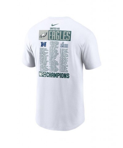 Men's White Philadelphia Eagles 2022 NFC Champions Roster T-shirt $26.51 T-Shirts