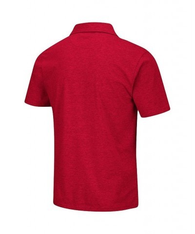 Men's Heathered Scarlet Nebraska Huskers Logan Polo Shirt $26.49 Polo Shirts