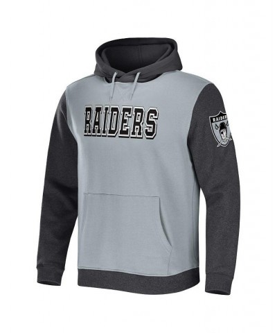 Men's NFL x Darius Rucker Collection by Gray, Charcoal Las Vegas Raiders Colorblock Pullover Hoodie $31.61 Sweatshirt