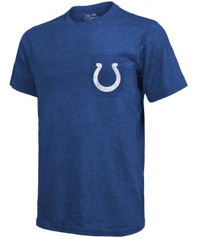 Indianapolis Colts Tri-Blend Pocket T-shirt - Heathered Royal $35.39 T-Shirts