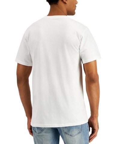 Men's Solid V-Neck T-Shirt White $7.50 T-Shirts