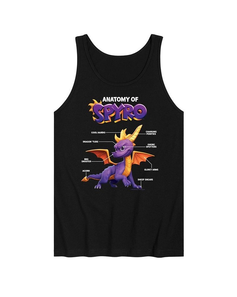 Men's Spyro Anatomy Tank Black $19.59 T-Shirts