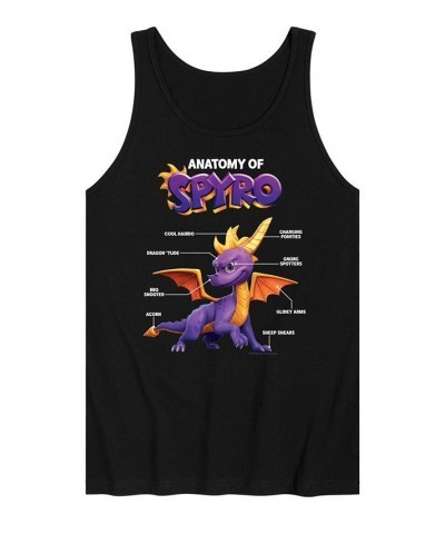 Men's Spyro Anatomy Tank Black $19.59 T-Shirts