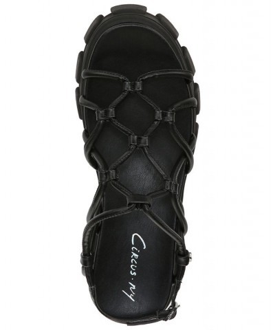 Greyson Strappy Lug Sole Sandals Black $43.60 Shoes