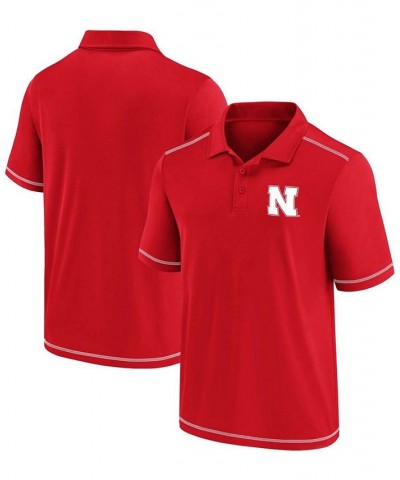 Men's Scarlet Nebraska Huskers School Logo Polo $26.99 Polo Shirts