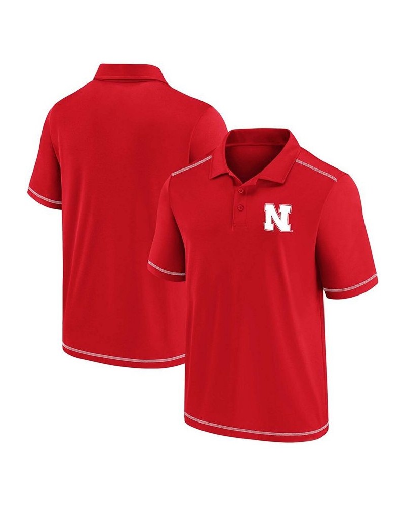 Men's Scarlet Nebraska Huskers School Logo Polo $26.99 Polo Shirts