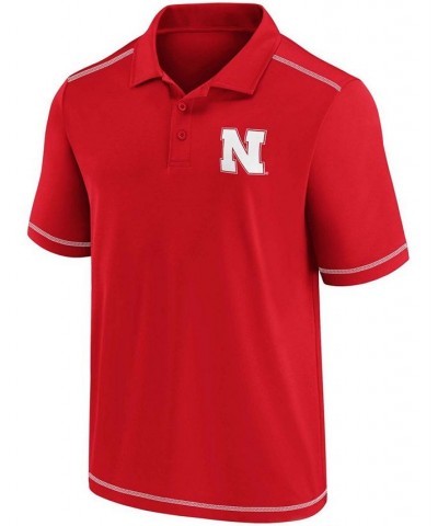 Men's Scarlet Nebraska Huskers School Logo Polo $26.99 Polo Shirts