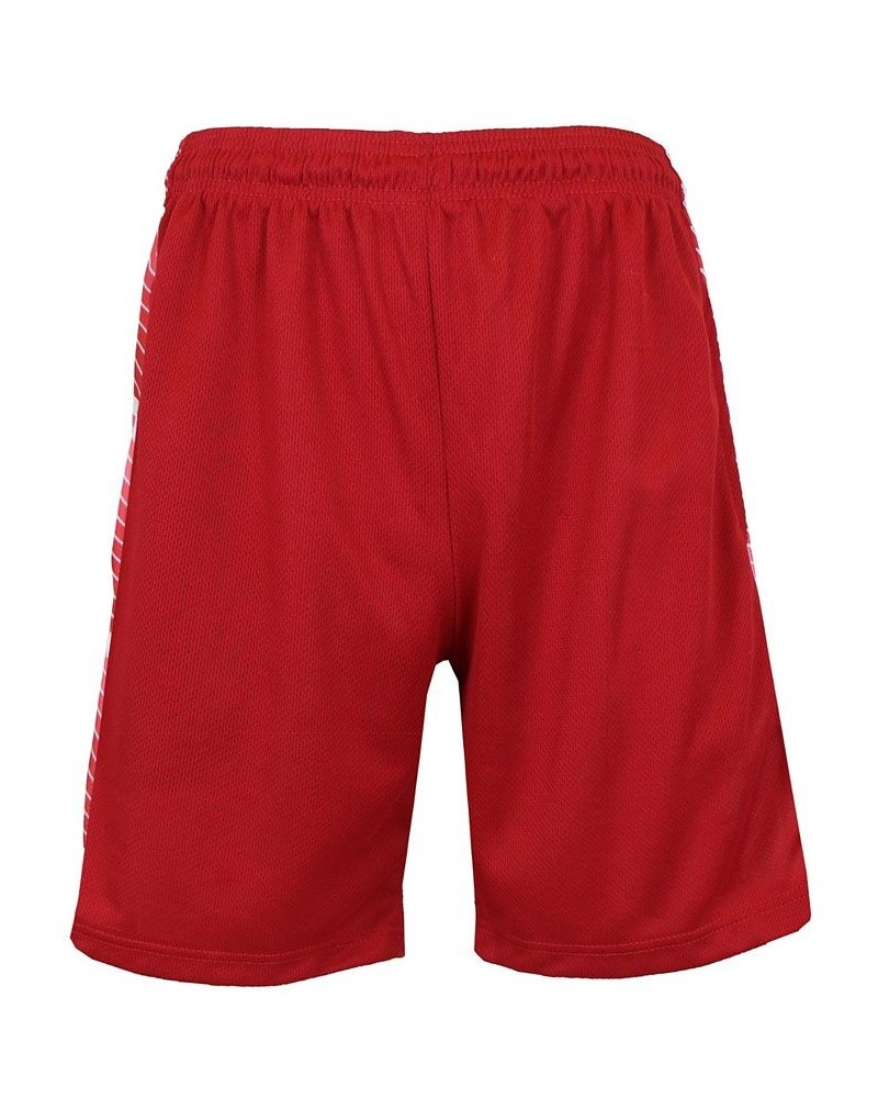 Men's Moisture Wicking Performance Mesh Shorts Red $21.55 Shorts