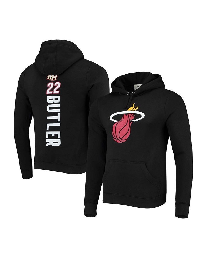 Men's Jimmy Butler Black Miami Heat Team Playmaker Name Number Pullover Hoodie $29.70 Sweatshirt