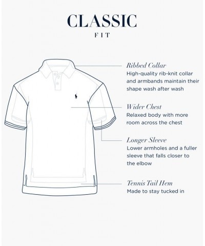 Men's Classic-Fit Mesh Polo Shirt PD04 $60.00 Polo Shirts