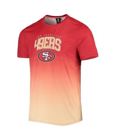 Men's Scarlet, Gold San Francisco 49ers Gradient Rash Guard Swim Shirt $22.00 Swimsuits