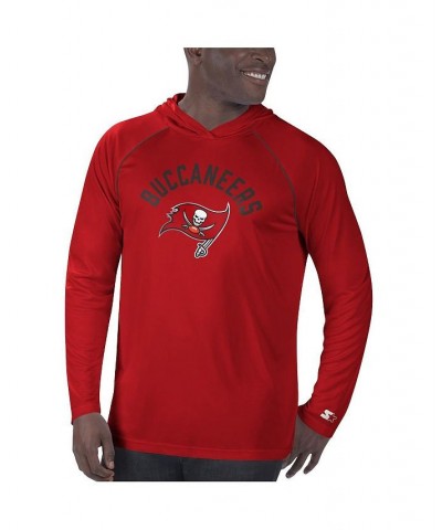 Men's Red Tampa Bay Buccaneers Raglan Long Sleeve Hoodie T-shirt $27.30 T-Shirts