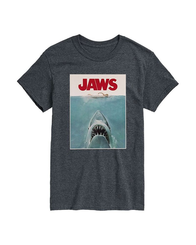 Men's Jaws Poster T-shirt Gray $17.50 T-Shirts