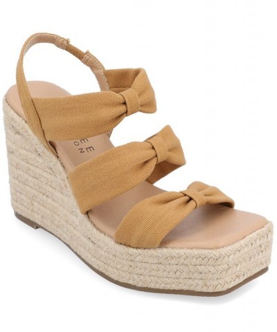 Women's Santorynn Platform Wedge Sandal Tan/Beige $44.00 Shoes