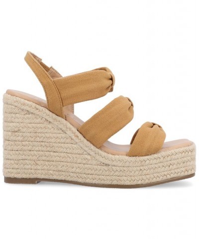 Women's Santorynn Platform Wedge Sandal Tan/Beige $44.00 Shoes