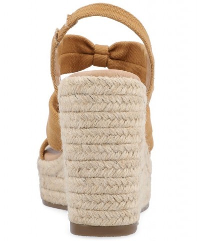 Women's Santorynn Platform Wedge Sandal Tan/Beige $44.00 Shoes