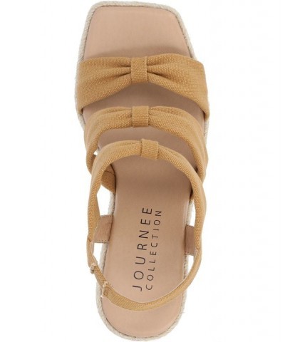 Women's Santorynn Platform Wedge Sandal Tan/Beige $44.00 Shoes