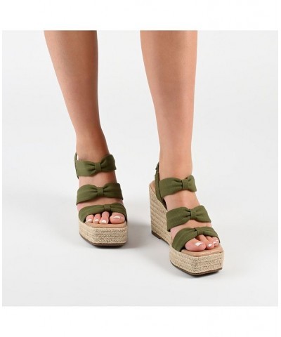 Women's Santorynn Platform Wedge Sandal Tan/Beige $44.00 Shoes