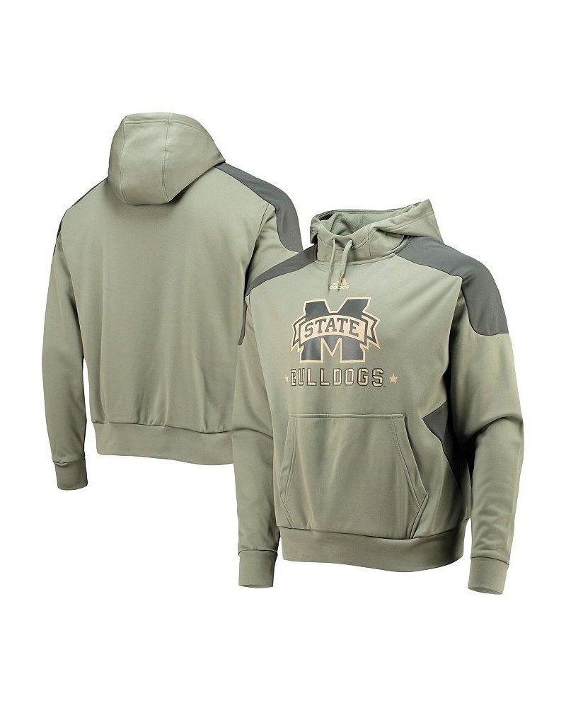 Men's Olive Mississippi State Bulldogs Military-Inspired Appreciation Salute To Service AEROREADY Pullover Hoodie $33.54 Swea...