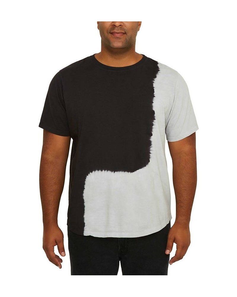 Men's Big and Tall Dip-Dye Hi-Lo T-shirt Gray $32.70 T-Shirts