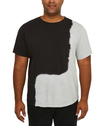 Men's Big and Tall Dip-Dye Hi-Lo T-shirt Gray $32.70 T-Shirts