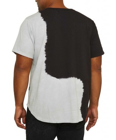 Men's Big and Tall Dip-Dye Hi-Lo T-shirt Gray $32.70 T-Shirts