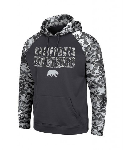 Men's Charcoal Cal Bears OHT Military-Inspired Appreciation Digital Camo Pullover Hoodie $38.24 Sweatshirt