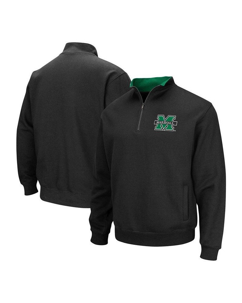 Men's Black Marshall Thundering Herd Tortugas Logo Quarter-Zip Jacket $24.90 Sweatshirt