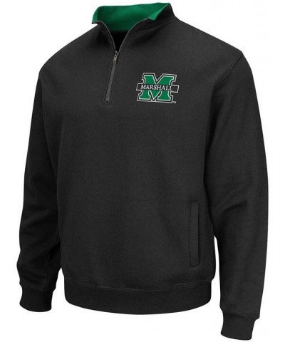 Men's Black Marshall Thundering Herd Tortugas Logo Quarter-Zip Jacket $24.90 Sweatshirt