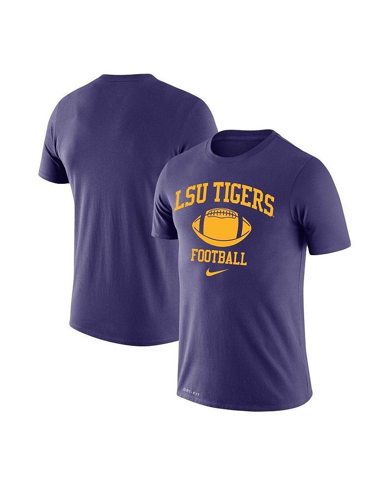 Men's Purple LSU Tigers Retro Football Lockup Legend Performance T-shirt $24.50 T-Shirts