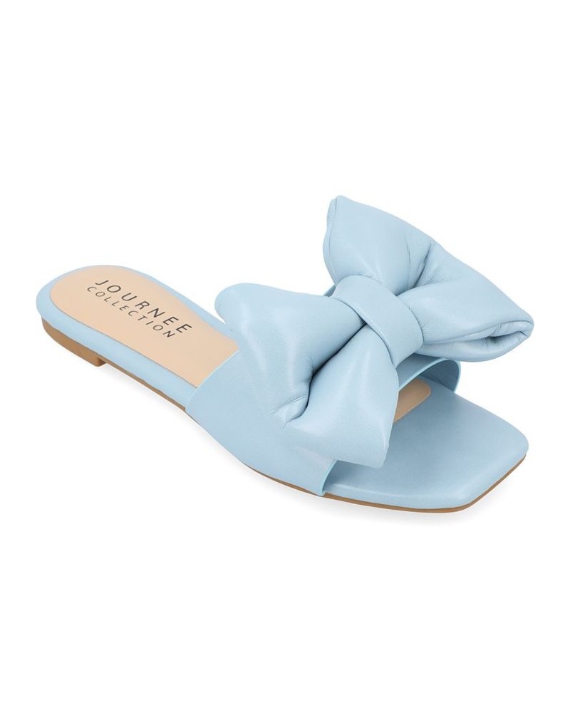 Women's Fayre Bow Sandals Blue $37.50 Shoes