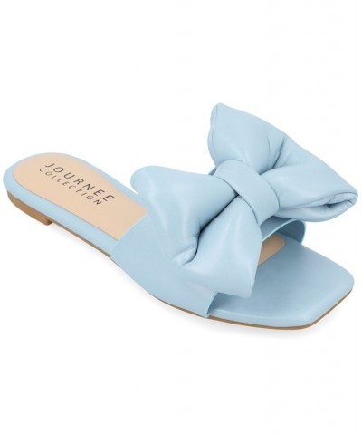 Women's Fayre Bow Sandals Blue $37.50 Shoes